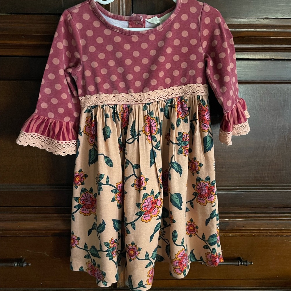 Matilda Jane Pink and Cream Ruffled Tiered Sundress
